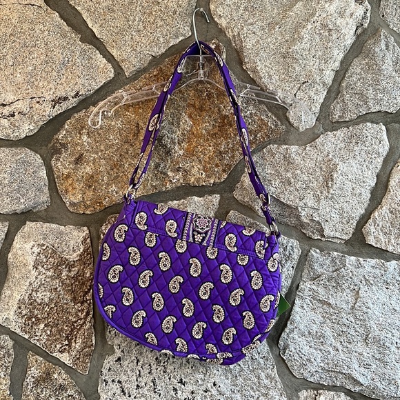 NWT Vera Bradley Simply Violet Saddle Up Crossbody Handbag - Picture 4 of 7
